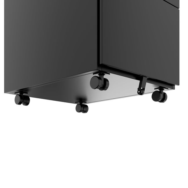 COREX Rollcontainer | 3 Schubladen, 500 mm tief, Schwarz