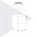 COREX Rollcontainer | 3 Schubladen, 500 mm tief, Schwarz