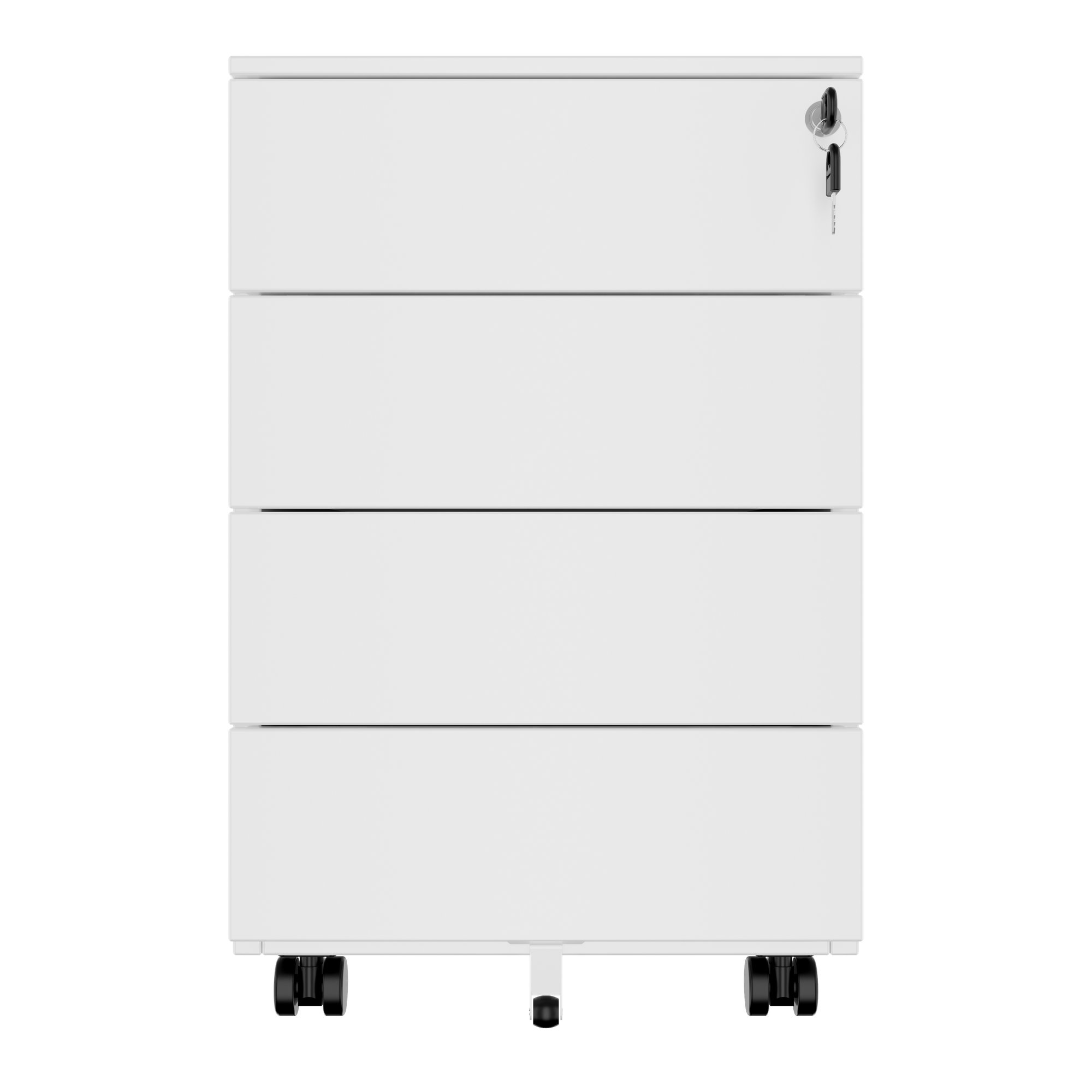 COREX Rollcontainer | 4 Schubladen, 500 mm tief, Weiß - 3 Main Image