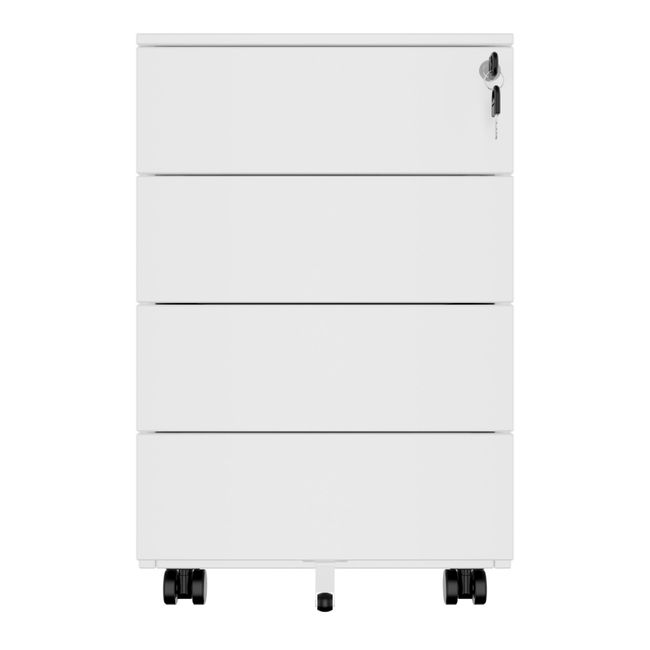 COREX Rollcontainer | 4 Schubladen, 500 mm tief, Weiß