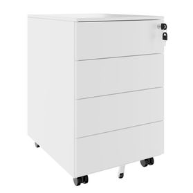 COREX Rollcontainer | 4 Schubladen, 500 mm tief, Weiß