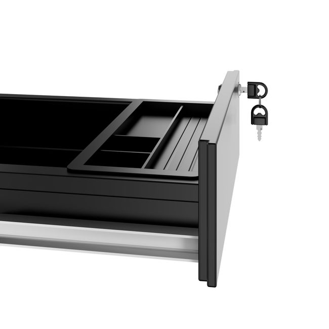 COREX Rollcontainer | 4 Schubladen, 500 mm tief, Schwarz