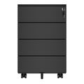 COREX Rollcontainer | 4 Schubladen, 500 mm tief, Schwarz - 2 Thumbnail Image