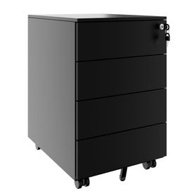 COREX Rollcontainer | 4 Schubladen, 500 mm tief, Schwarz