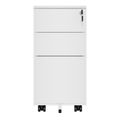 COREX SMALL Rollcontainer | 3 Schubladen, 520 mm tief, Weiß - 3 Thumbnail Image
