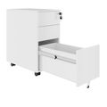 COREX SMALL Rollcontainer | 3 Schubladen, 520 mm tief, Weiß - 9 Thumbnail Image
