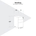 COREX SMALL Rollcontainer | 3 Schubladen, 520 mm tief, Weiß - 10 Thumbnail Image