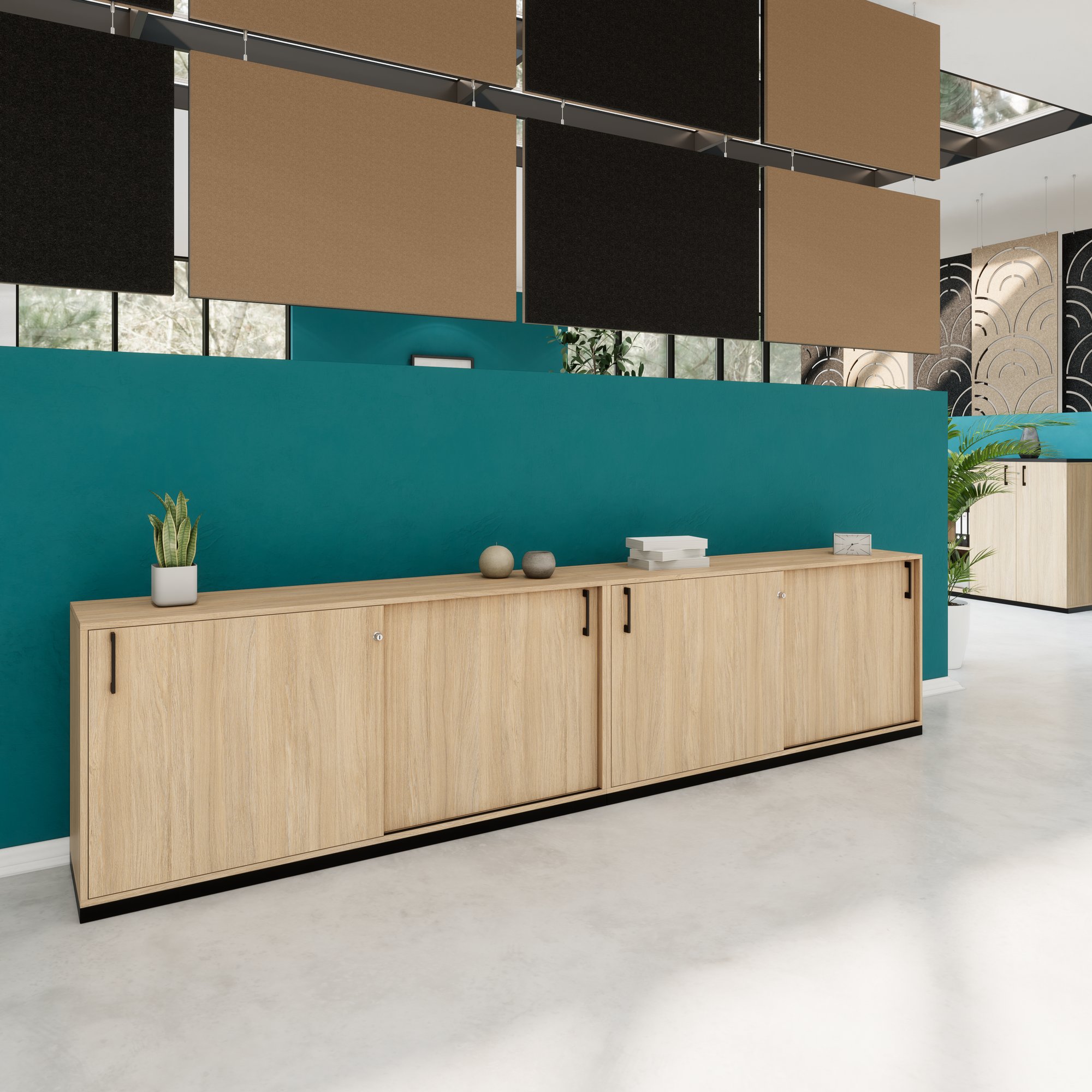 CHOICE Set di armadietti | 2oh, 3200 x 760 mm, quercia ambra - 2 Main Image
