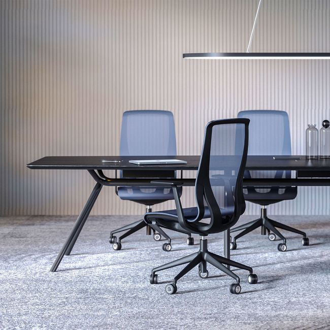 D-CHAIR Bürodrehstuhl | Synchronmechanik, 5-Stern-Fußkreuz