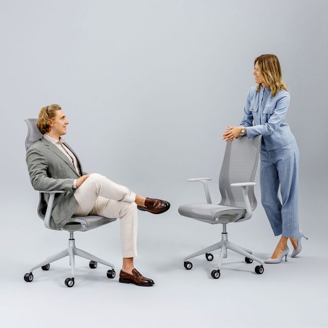 D-CHAIR Bürodrehstuhl | Synchronmechanik, 5-Stern-Fußkreuz