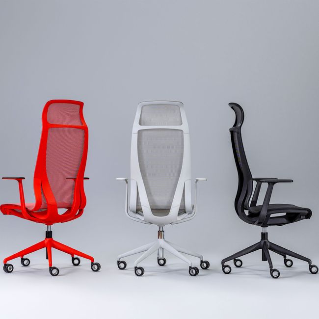 D-CHAIR Bürodrehstuhl | Synchronmechanik, 5-Stern-Fußkreuz, mit Kopfstütze