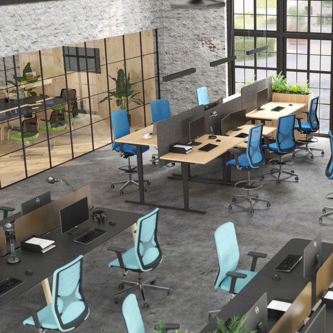 WIND Bürodrehstuhl | Synchronmechanik, Netzrücken