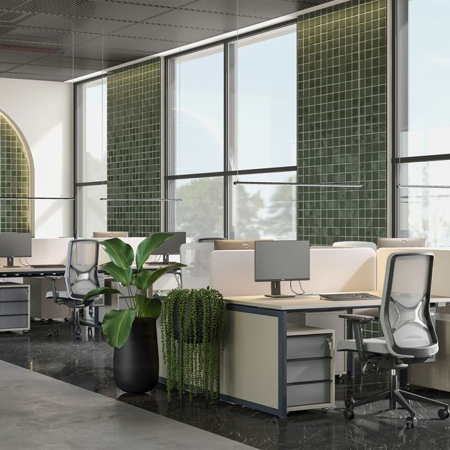 WIND Bürodrehstuhl | Synchronmechanik, Netzrücken