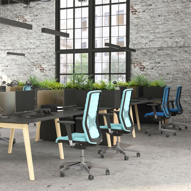 WIND Bürodrehstuhl | Synchronmechanik, Netzrücken
