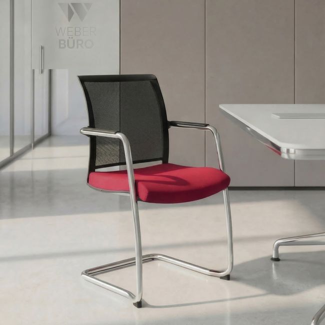 DIVA Freischwinger | Netzrücken, gepolsterte Sitzfläche