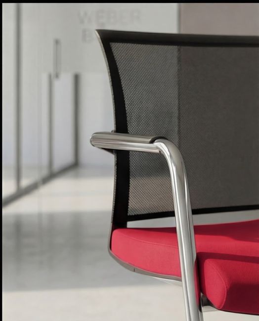 DIVA Freischwinger | Netzrücken, gepolsterte Sitzfläche