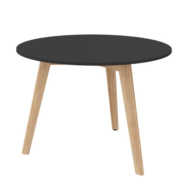 NOVA WOOD Couchtisch | Massivholz-Gestell, Runde oder eckige Tischplatte, HPL