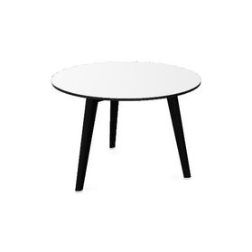 NOVA WOOD Couchtisch | Massivholz-Gestell, Runde oder eckige Tischplatte, HPL