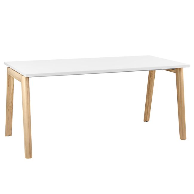 NOVA WOOD Schreibtisch | 1400 - 1800 mm, Massivholz-Gestell, Melamin NOVA WOOD Schreibtisch | 1400 - 1800 mm, Massivholz-Gestell, Melamin