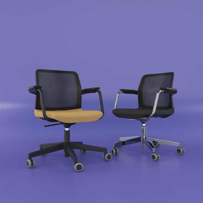 WIND Drehstuhl rollbar | Höhenverstellbar, Netzrücken