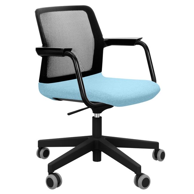 WIND Drehstuhl rollbar | Höhenverstellbar, Netzrücken