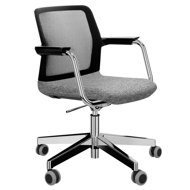 WIND Drehstuhl rollbar | Höhenverstellbar, Netzrücken