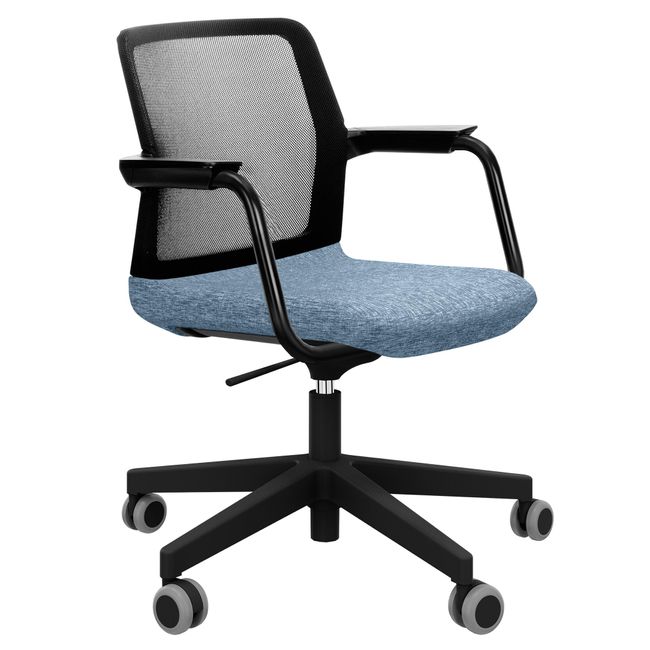 WIND Drehstuhl rollbar | Höhenverstellbar, Netzrücken