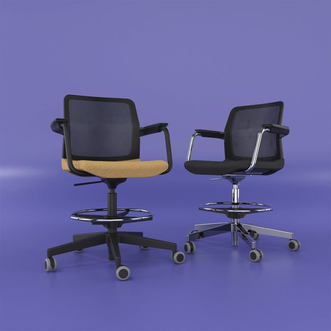 WIND Counterstuhl rollbar | Fußstütze, Netzrücken