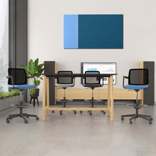 WIND Counterstuhl rollbar | Fußstütze, Netzrücken