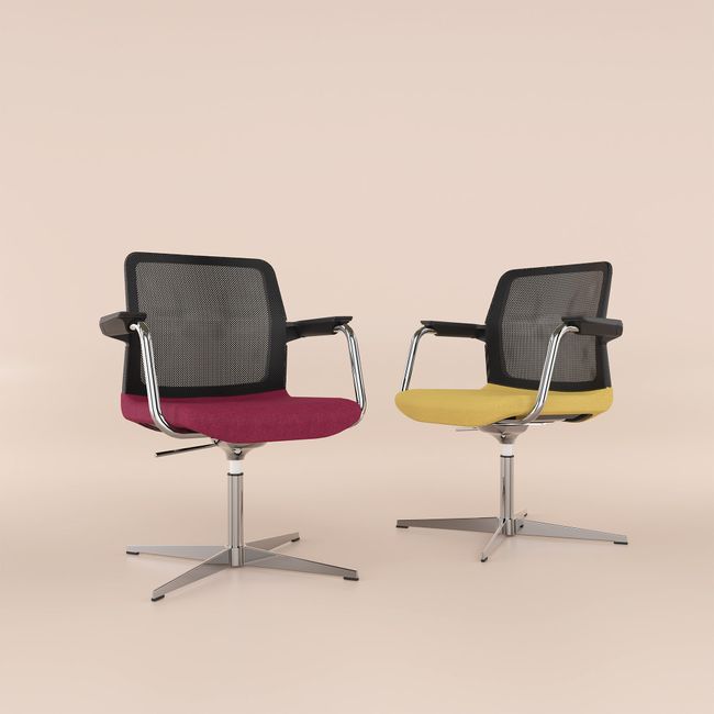 WIND Konferenzstuhl | 4-Stern-Kreuz, Netzrücken WIND Konferenzstuhl | 4-Stern-Kreuz, Netzrücken