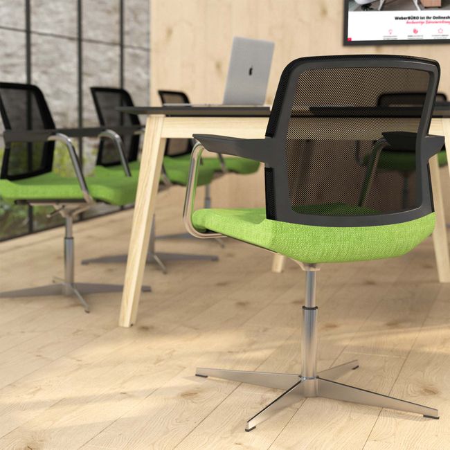 WIND Konferenzstuhl | 4-Stern-Kreuz, Netzrücken WIND Konferenzstuhl | 4-Stern-Kreuz, Netzrücken