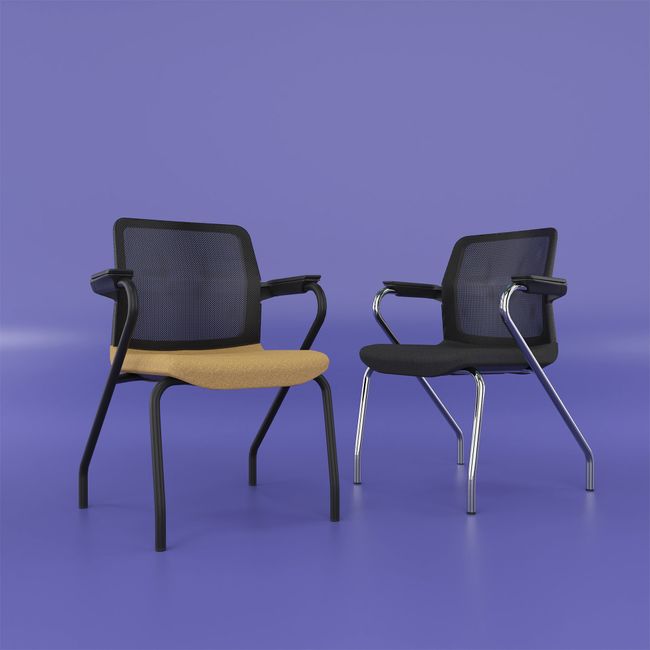 WIND Konferenzstuhl | Netzrücken, 4-Fuß, Stapelbar