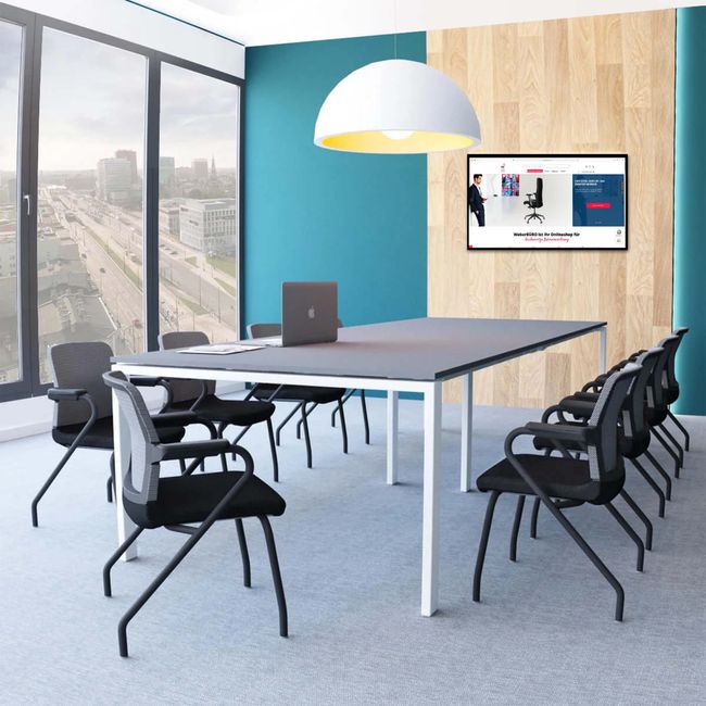 WIND Konferenzstuhl | Netzrücken, 4-Fuß, Stapelbar