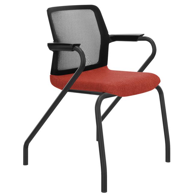 WIND Konferenzstuhl | Netzrücken, 4-Fuß, Stapelbar