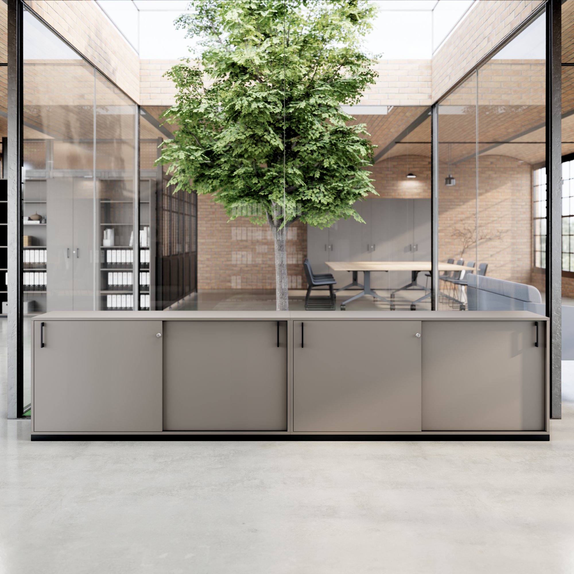 CHOICE Set di armadietti | 2oh, 3200 x 760 mm, grigio cubanite - 2 Main Image