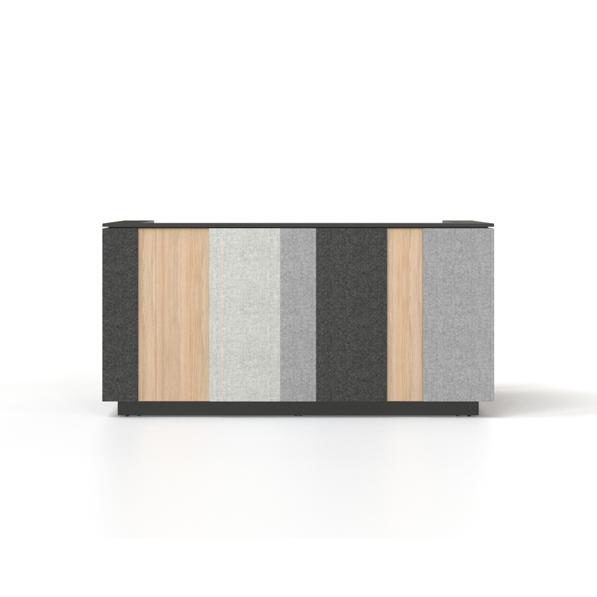 DOMINO Empfangstheke  | 2200-3600 mm, Front in Melamin, Echtholz oder Stoffbezogen - 6 Main Image