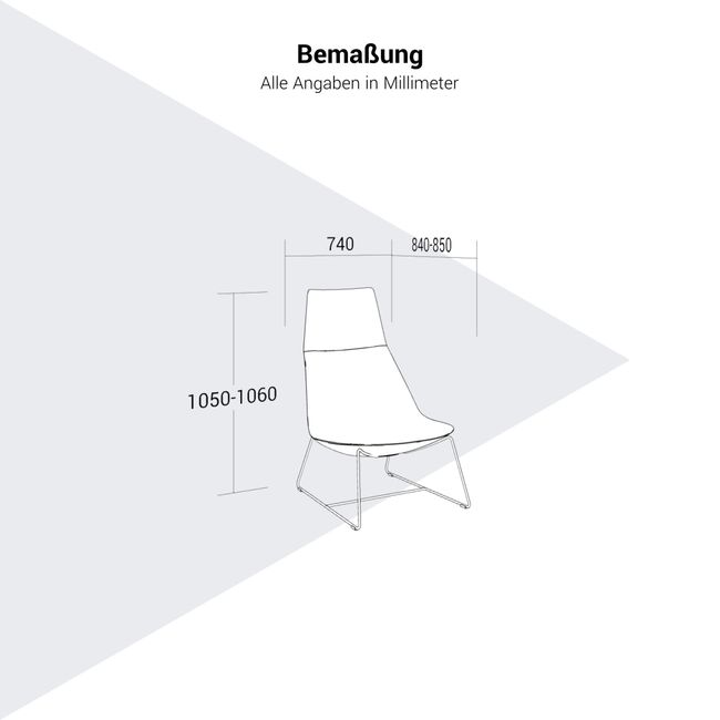 profim – CHIC LOUNGE Sessel | Kufengestell oder 4-armiges-Fußkreuz, hohe Rückenlehne