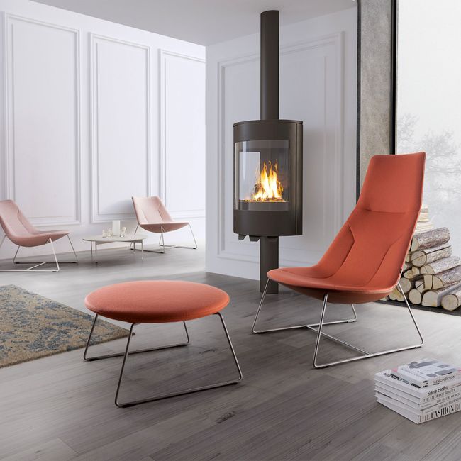 profim – CHIC LOUNGE Sessel | Kufengestell oder 4-armiges-Fußkreuz, hohe Rückenlehne