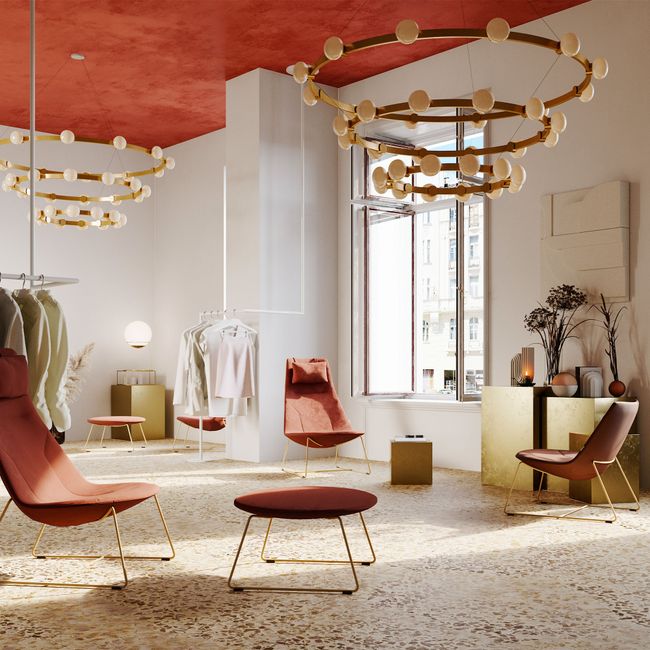 profim – CHIC LOUNGE Sessel | Kufengestell oder 4-armiges-Fußkreuz, niedrige Rückenlehne