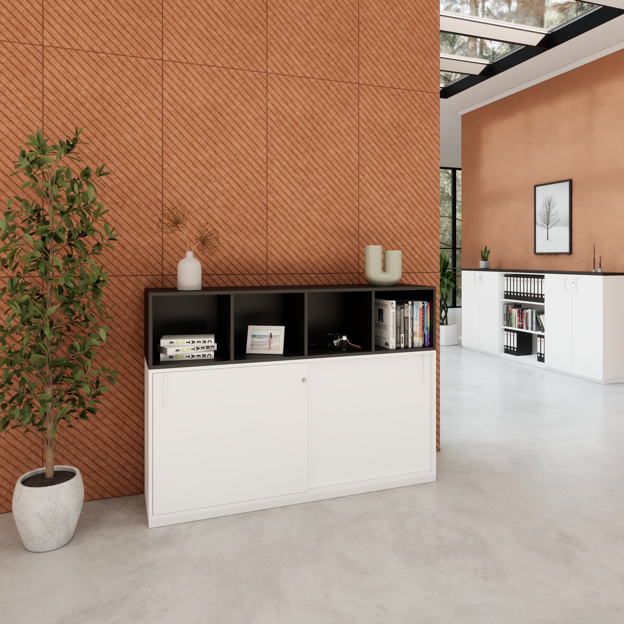 CHOICE Cupboard set | 3Oh, 1600 x 1130 mm, white - 2 Main Image