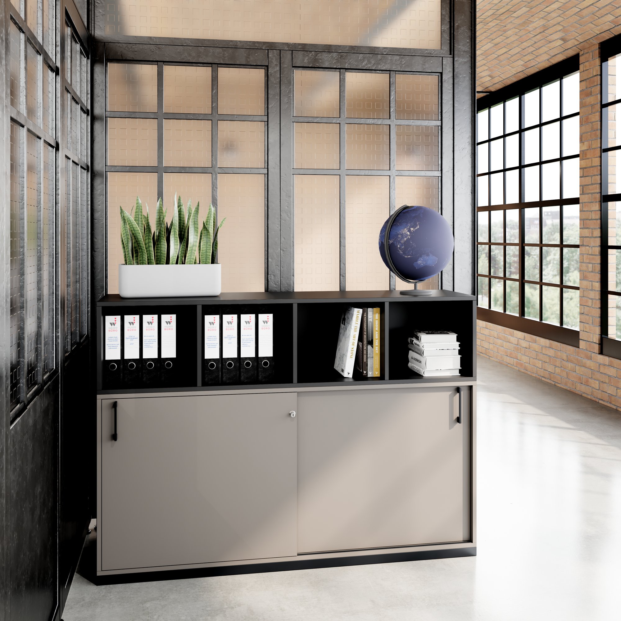 CHOICE Ensemble de placards | 3OH, 1600 x 1130 mm, gris cubanite - 2 Main Image