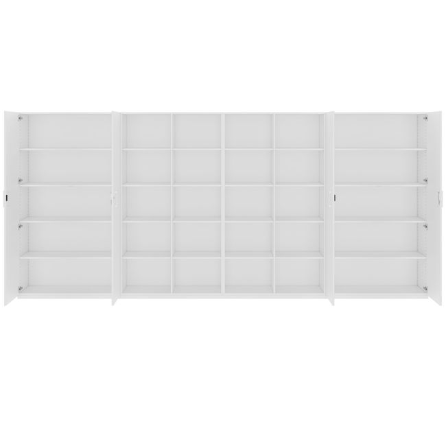 CHOICE Schrankwand | 5OH, 4000 x 1820 mm, Weiß