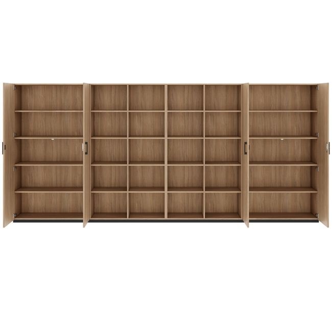 CHOICE Schrankwand | 5OH, 4000 x 1820 mm, Bernsteineiche