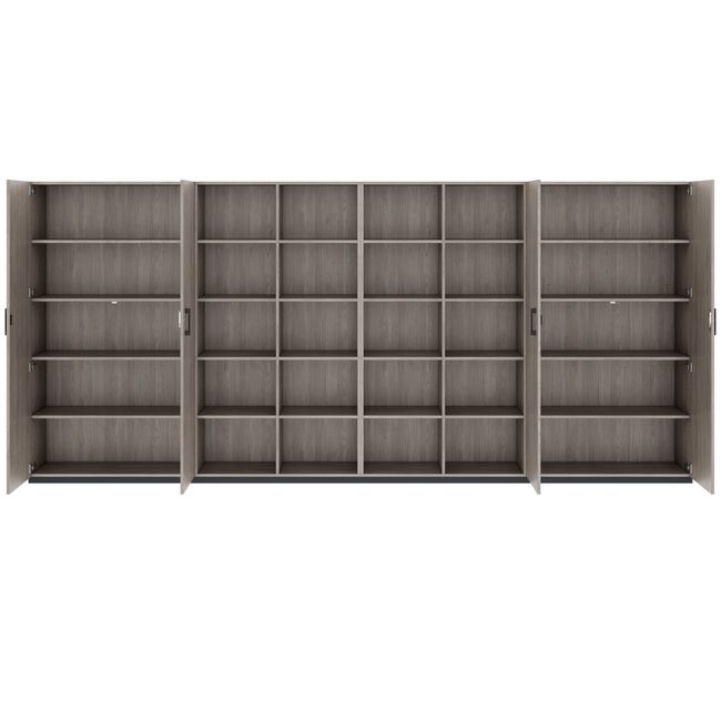 CHOICE Schrankwand | 5OH, 4000 x 1820 mm, Nordeiche grau