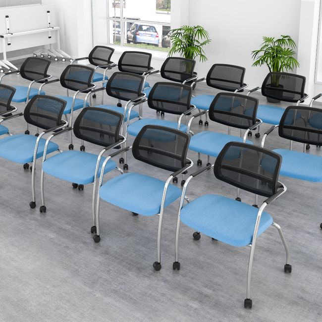 GAMA Besucherstuhl | Rollbar, Netzrücken oder Vollpolster