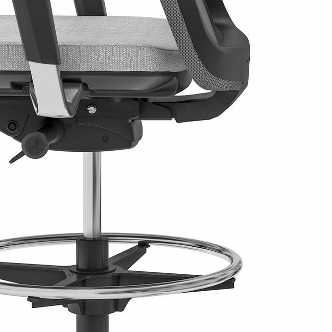 WIND Counterstuhl rollbar | Fußstütze, Netzrücken, hohe Rückenlehne