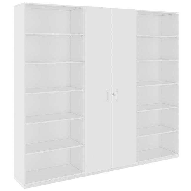 CHOICE Schrankwand | 6OH, 2400 x 2170 mm, Weiß