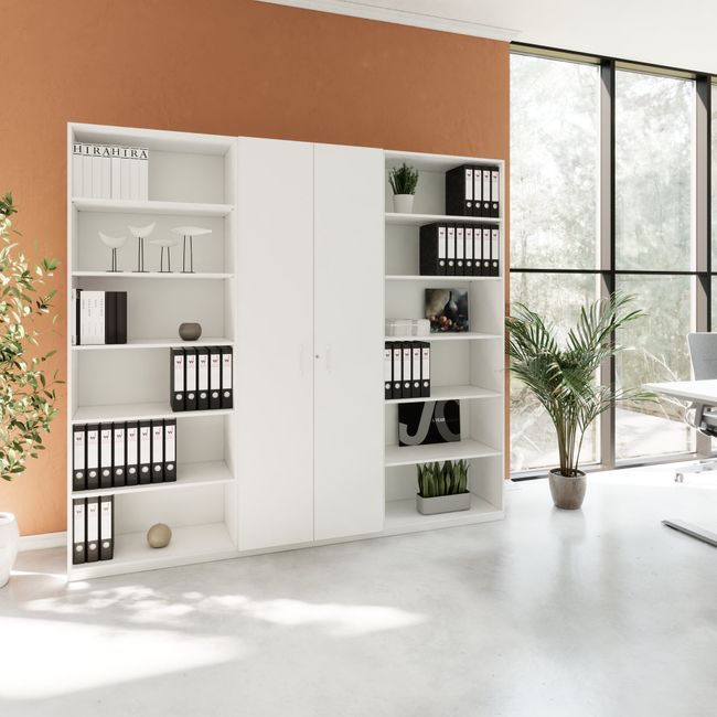 CHOICE Schrankwand | 6OH, 2400 x 2170 mm, Weiß