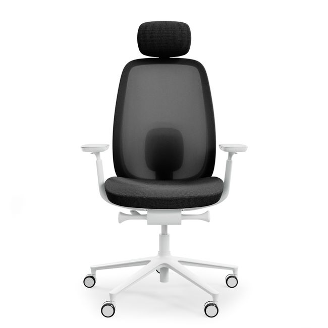 profim - PACE Bürodrehstuhl | Synchronmechanik, Netzrücken mit Kopfstütze