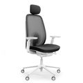profim - PACE Bürodrehstuhl | Synchronmechanik, Netzrücken mit Kopfstütze